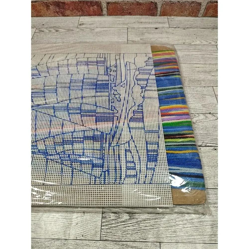1986 Monarch Horizons Longstitch Needlepoint Rainbow Sails LS135 New Sealed Vtg